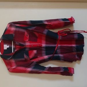 Maternity flannel shirt